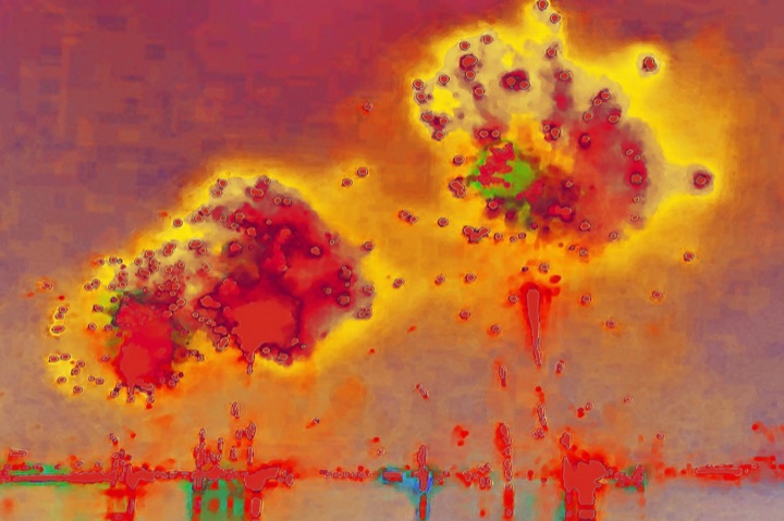 Explosions, Photograph · 48 × 72 in