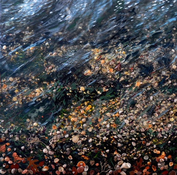 Organic Marine Scapes, Mixed media on canvas