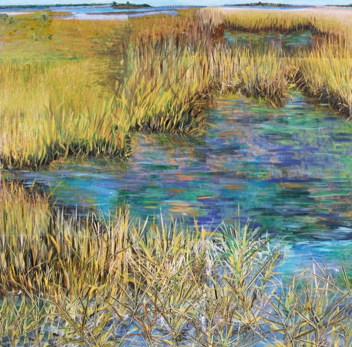 Organic Marine Scapes, Mixed media on canvas