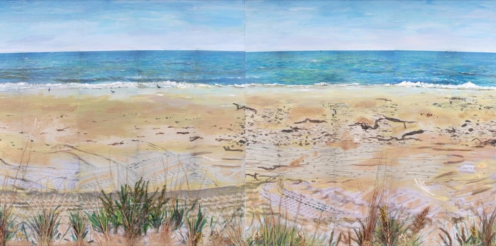 Organic Marine Scapes, Mixed media on canvas