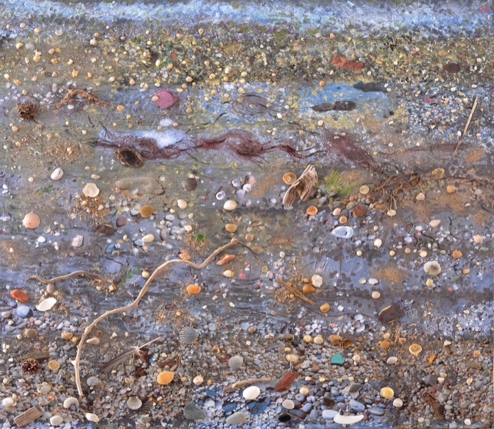 Organic Marine Scapes, Mixed media on canvas